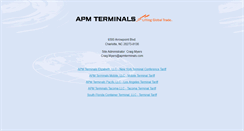 Desktop Screenshot of apmterminals-na.com